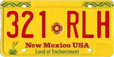 NM license plate 321RLH