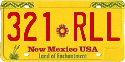 NM license plate 321RLL