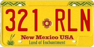 NM license plate 321RLN