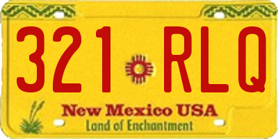 NM license plate 321RLQ