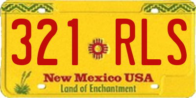 NM license plate 321RLS