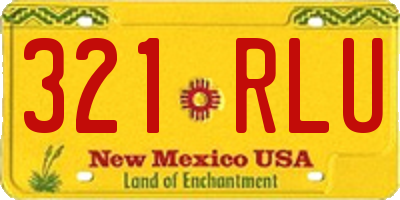 NM license plate 321RLU