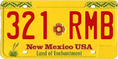 NM license plate 321RMB