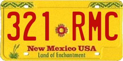 NM license plate 321RMC