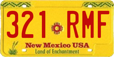 NM license plate 321RMF
