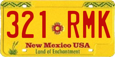 NM license plate 321RMK