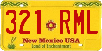 NM license plate 321RML