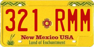 NM license plate 321RMM
