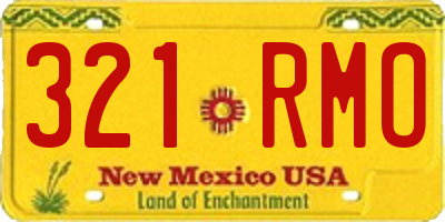 NM license plate 321RMO