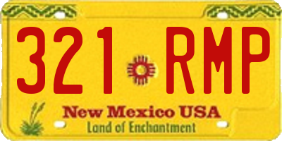 NM license plate 321RMP