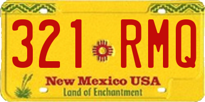 NM license plate 321RMQ