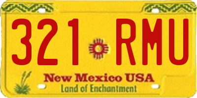 NM license plate 321RMU