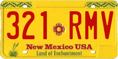 NM license plate 321RMV