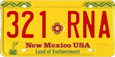 NM license plate 321RNA