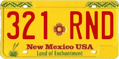 NM license plate 321RND