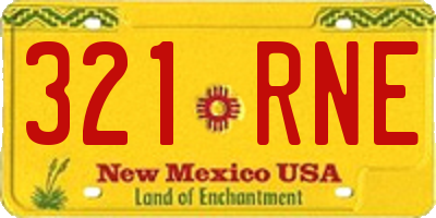 NM license plate 321RNE