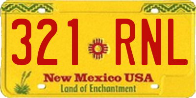 NM license plate 321RNL