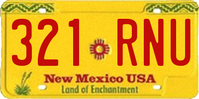 NM license plate 321RNU