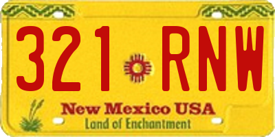 NM license plate 321RNW