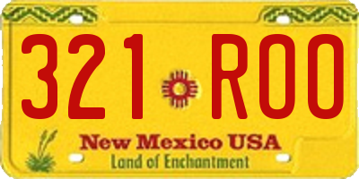 NM license plate 321ROO