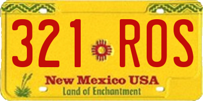 NM license plate 321ROS