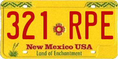 NM license plate 321RPE