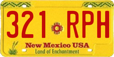 NM license plate 321RPH