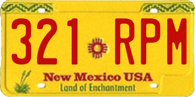 NM license plate 321RPM