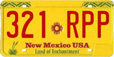 NM license plate 321RPP