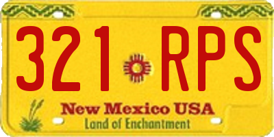 NM license plate 321RPS