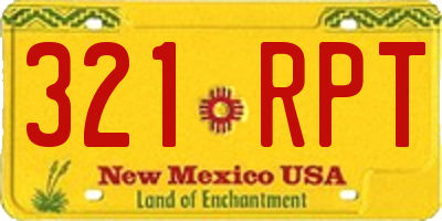 NM license plate 321RPT