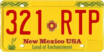 NM license plate 321RTP