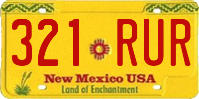 NM license plate 321RUR