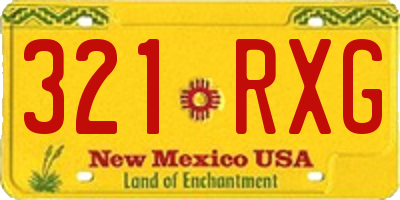 NM license plate 321RXG
