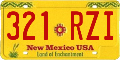 NM license plate 321RZI