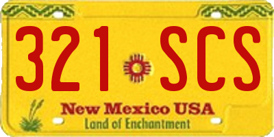 NM license plate 321SCS