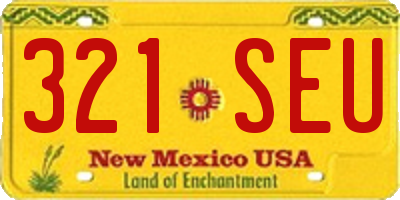 NM license plate 321SEU