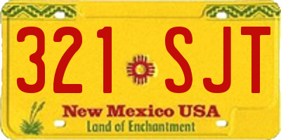 NM license plate 321SJT
