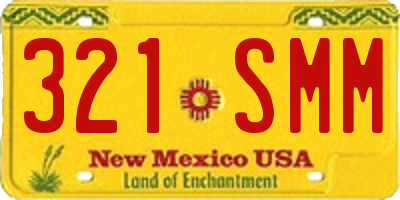 NM license plate 321SMM