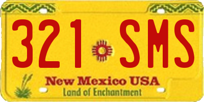 NM license plate 321SMS