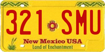 NM license plate 321SMU