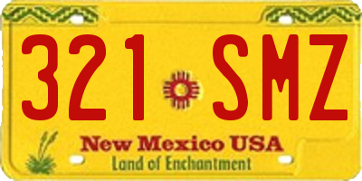 NM license plate 321SMZ
