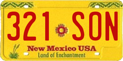 NM license plate 321SON