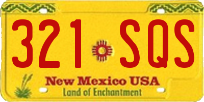 NM license plate 321SQS