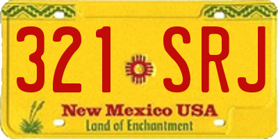 NM license plate 321SRJ