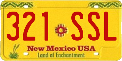 NM license plate 321SSL