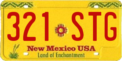 NM license plate 321STG