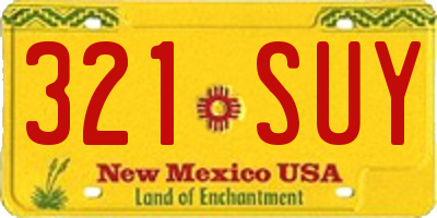 NM license plate 321SUY