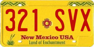 NM license plate 321SVX