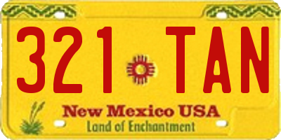 NM license plate 321TAN
